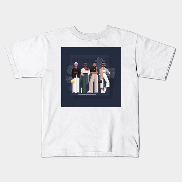 Street Style Kids T-Shirt by lanaxxart